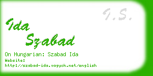 ida szabad business card